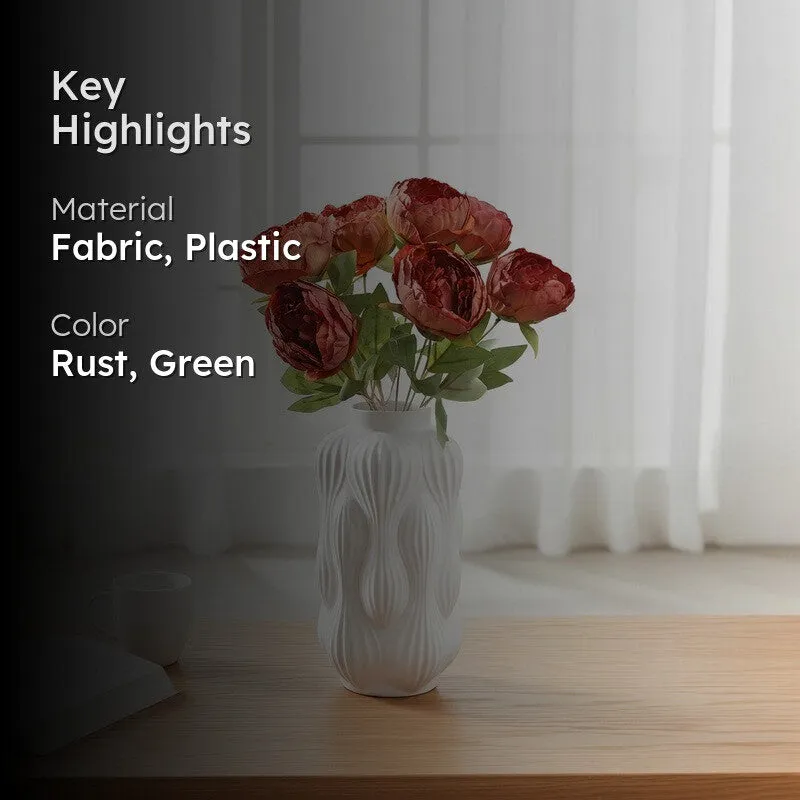 Blushira Rose Fabric Artificial Flower - Rust media 2