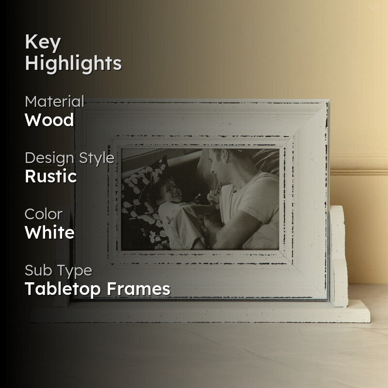 Meso Photo Frame With Wall Shelf - White media 2