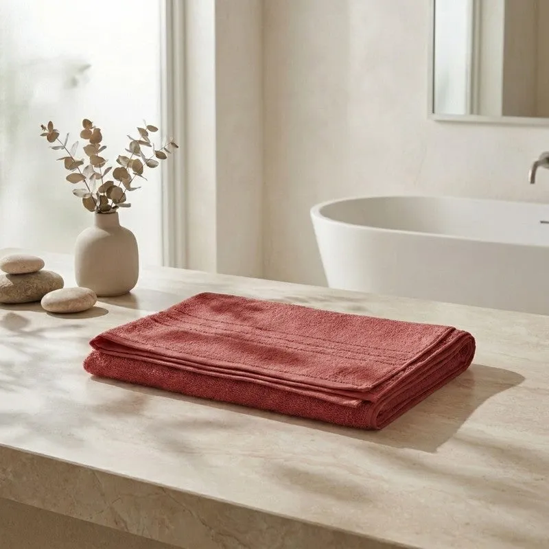 Monte Carlo Clean Wrap I Pure Cotton Bath Towel - Maroon media 1