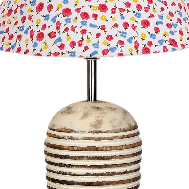 Celionis Cotton Table Lamp With Wooden Base - Multicolor media 8