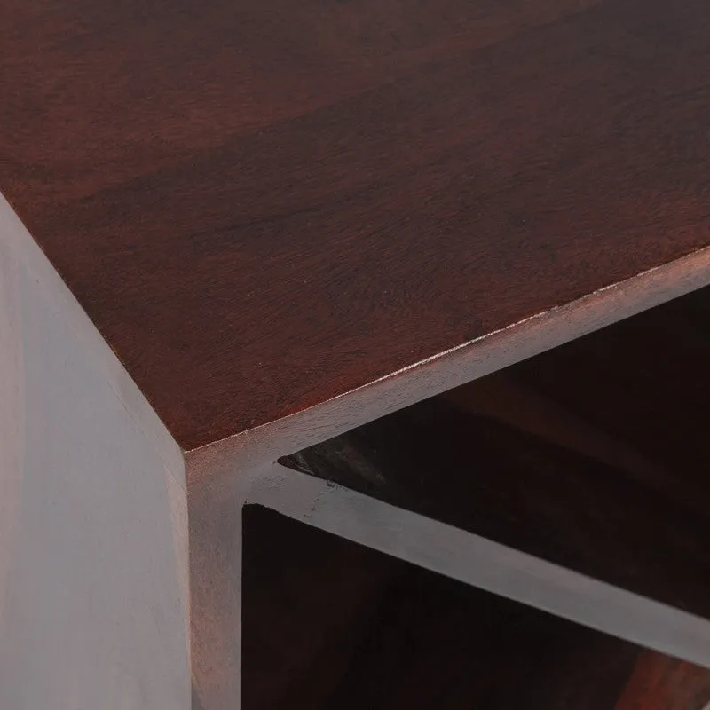 Averox Sheesham Wooden Side & Bedside Table - Deep Brown media 7