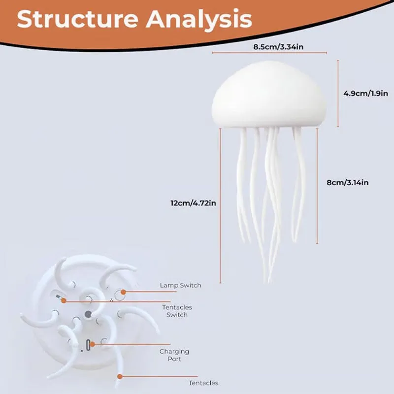 Drifta Rechargeable LED Jelly Fish Table Lamp - White media 10