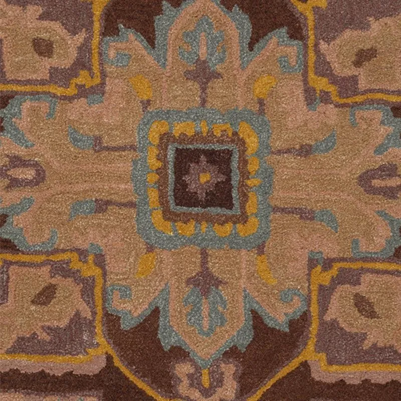 Pavati Hand Tufted Ethnic Wool & Nylon Carpet - Brown media 5