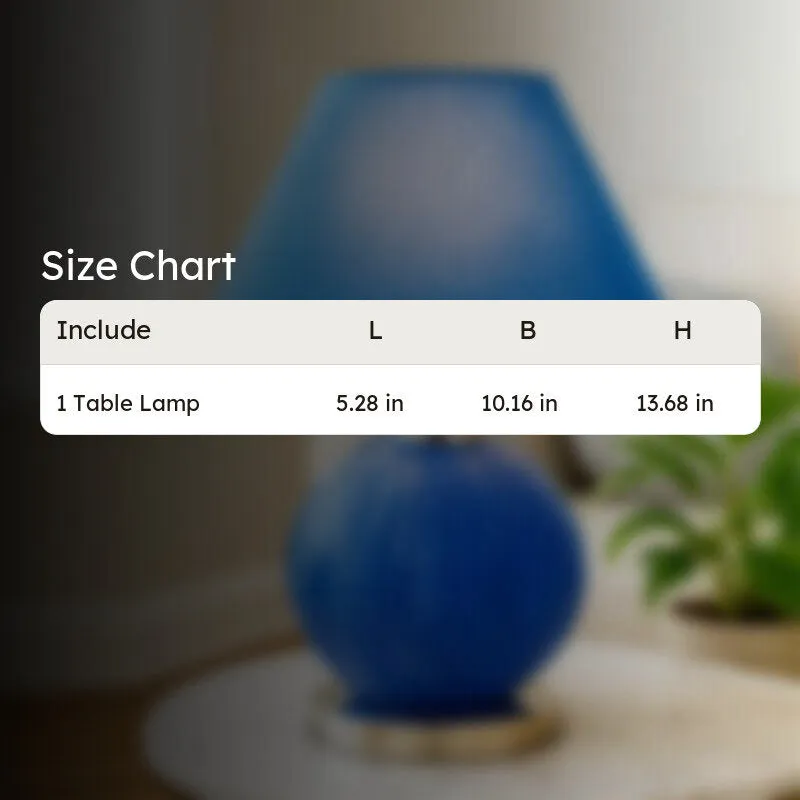 Transella Shine Glass Table Lamp - Blue media 8