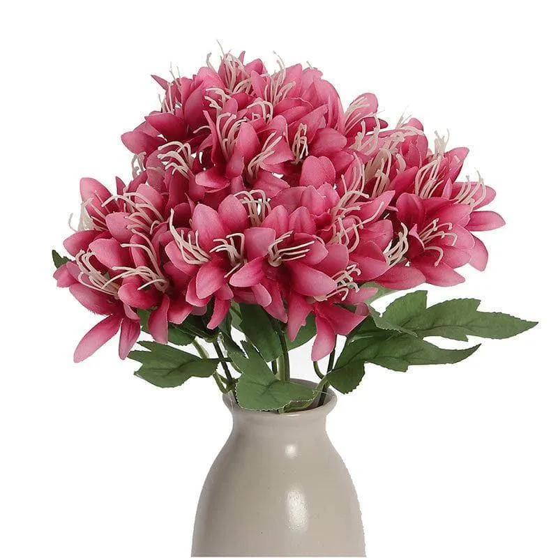 Faux Daisy Amaryllis Bunch (Dark Pink) - Set Of Two media 4