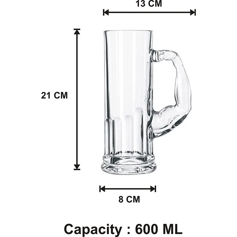 Misty Beer Mug (600 ML) - Set Of Six media 6