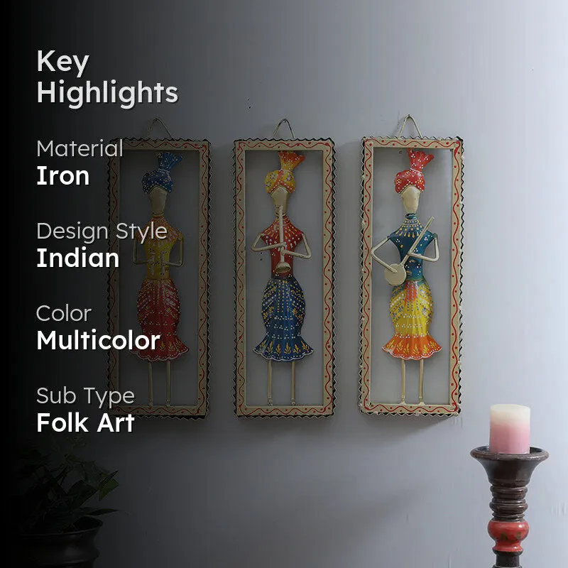 Turbaned Tribe Iron Wall Accent - Set Of Three media 2