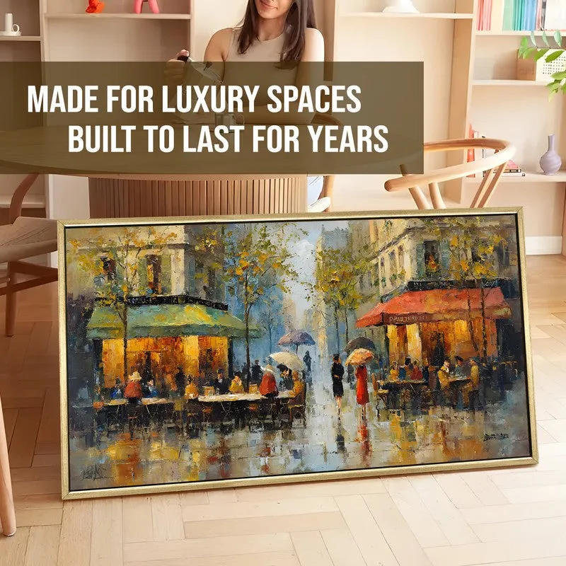 Drizzlefall Canvas Wall Painting With Frame media 5