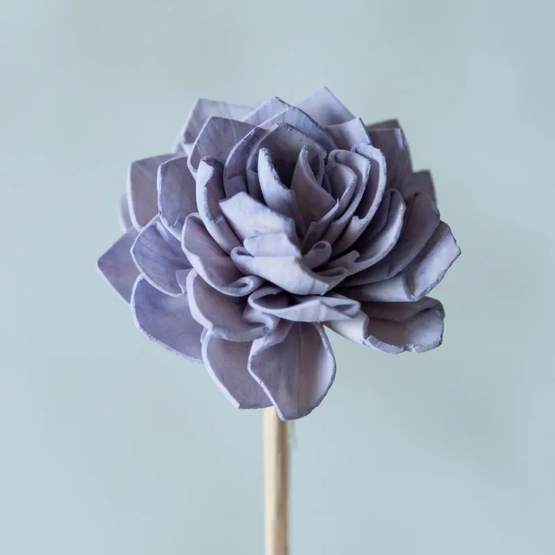 Muskan Sola Wood Rose Flower Stick (Periwinkle) - Set Of Ten media 4