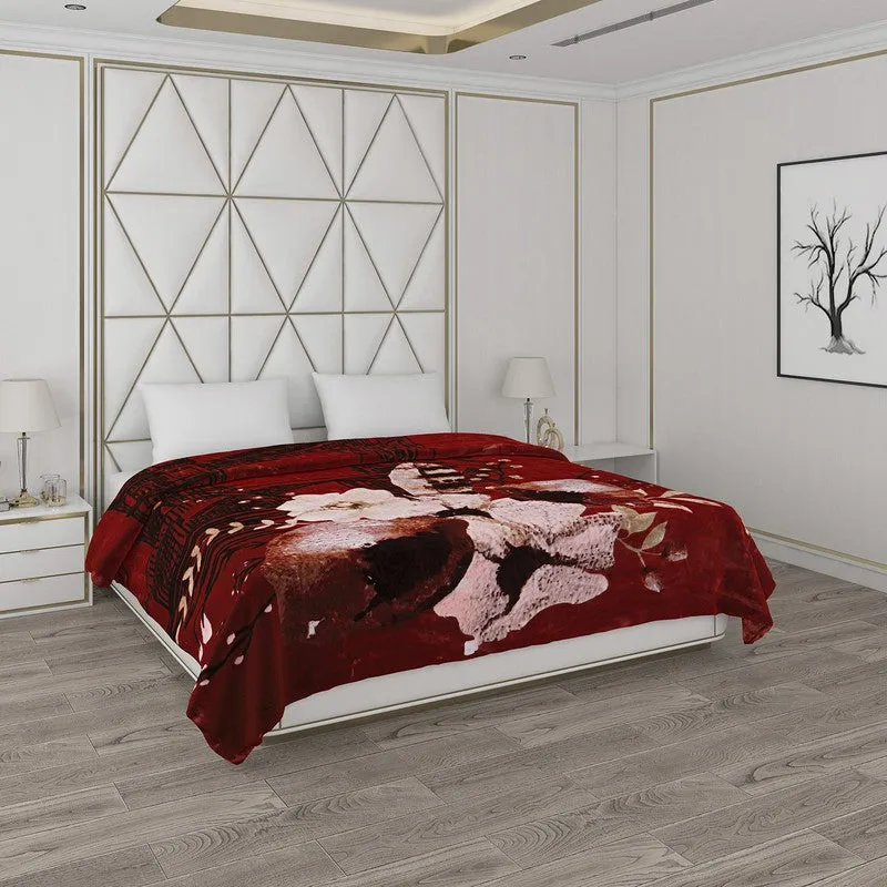 Monte Carlo Crimson Bloom Blanket - 600 GSM media 1