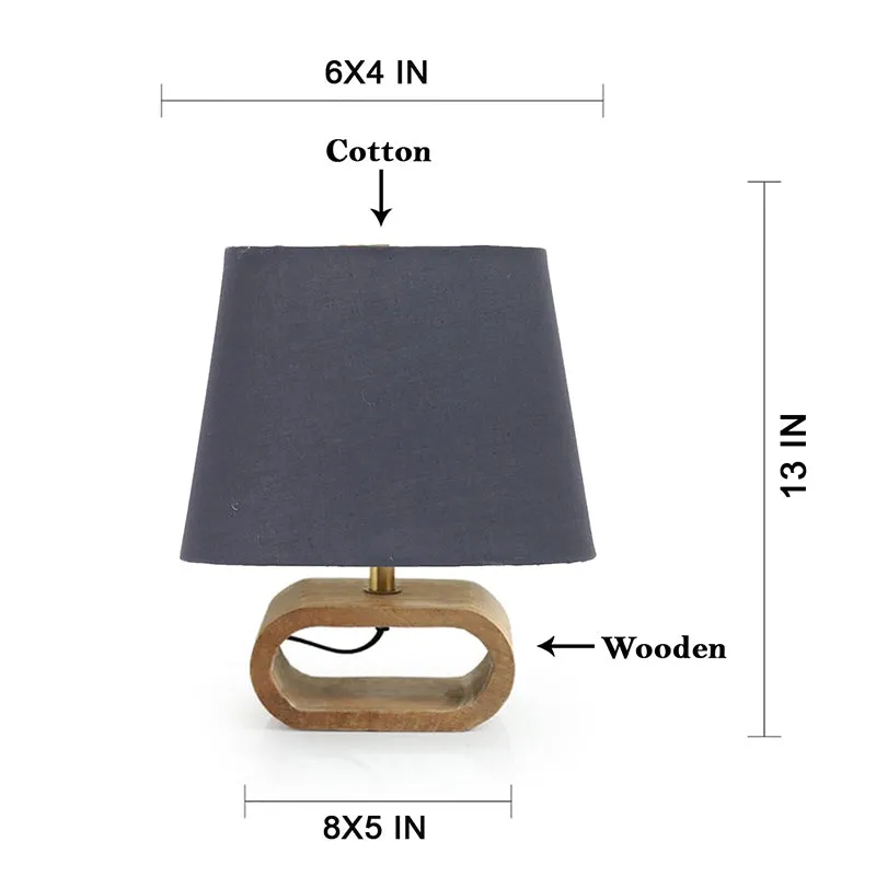 Adagio Wooden Table Lamp - Grey,Brown media 6