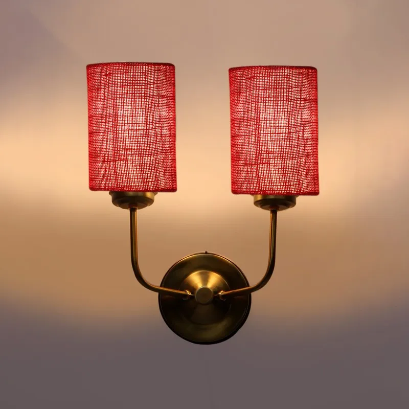 Lumoire Duo Metal Wall Lamp - Maroon media 6