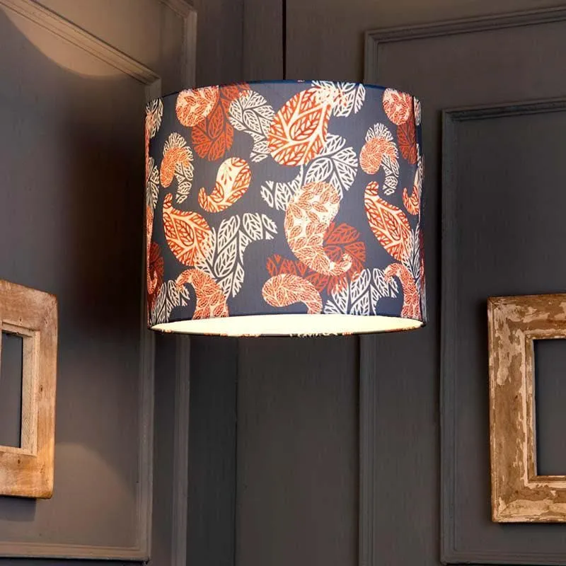 The Paisley Play Floral Fabric Ceiling Lamp media 1