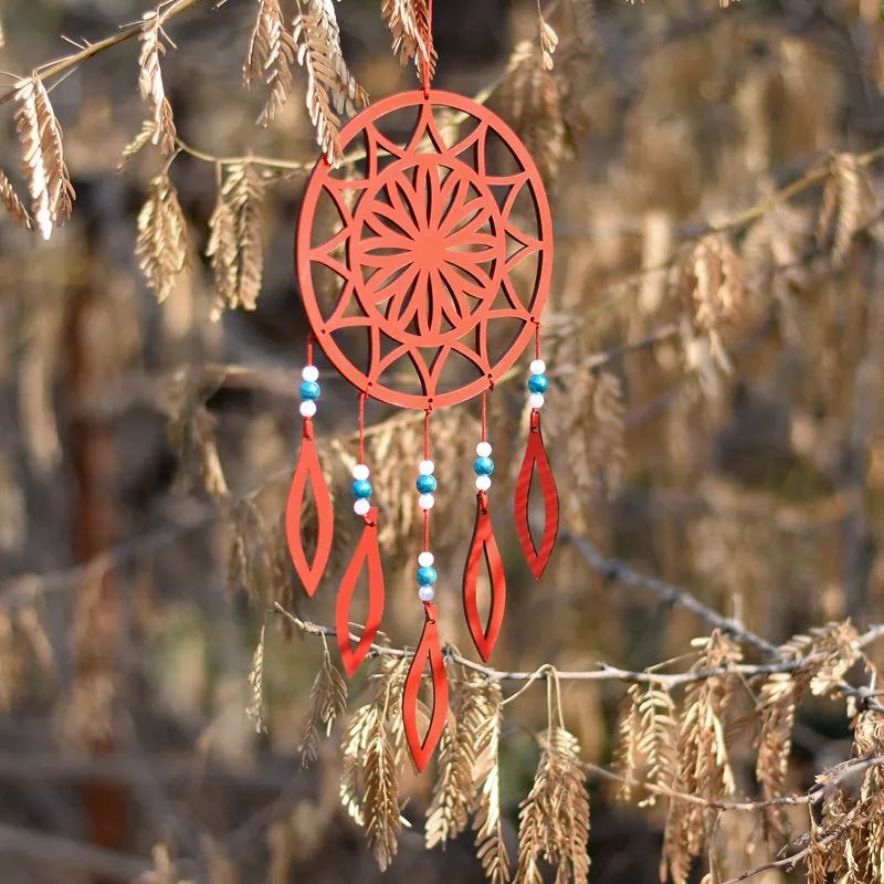 Flower Charm Dream Catcher - Red media 3