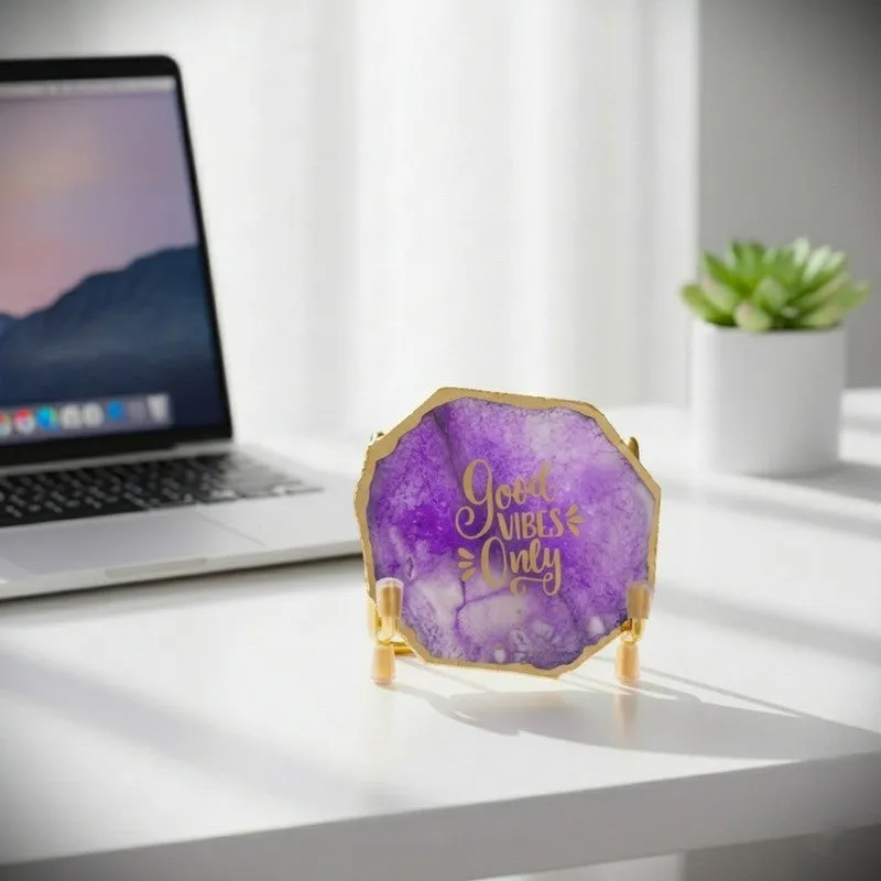 Good Vibes Agate Showpiece - Pink media 3