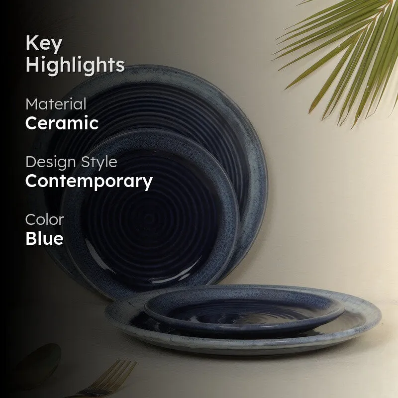 Seravelle Dinner Plates (Blue) - Set of Four media 2