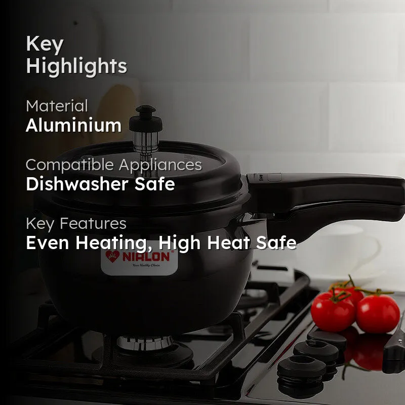 Nirlon Hard Aluminum Anodized Pressure Cooker - 1500 mL media 2