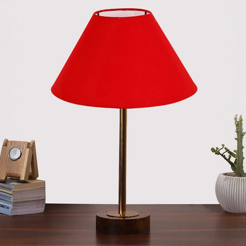 Cotin II Rodin Wooden Table Lamp - Red,Gold,Brown media 3