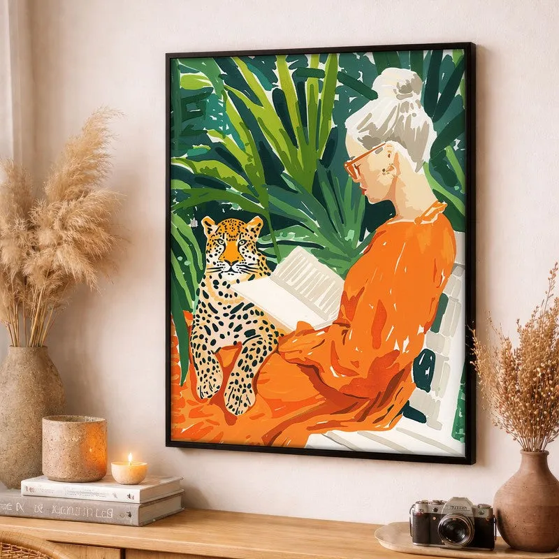 Prowl Poetry Canvas Wall Painting - Black Frame media 3