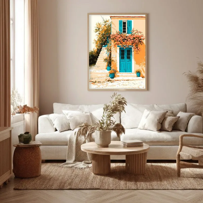 Floral Cascade Canvas Wall Painting - Brown Frame media 5