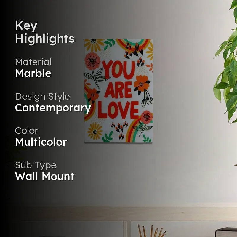 You Are Loved Printed Marble Wall Accent media 2