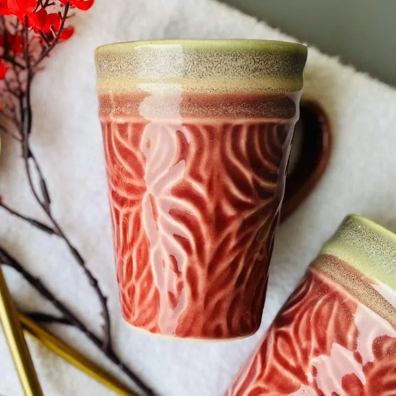 Mari Ceramic Coffee Mug (300 mL Each) - Set of Two media 3
