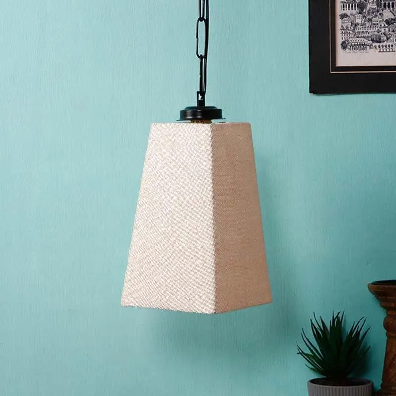 Perky Pyramid Jute Ceiling Lamp media 3