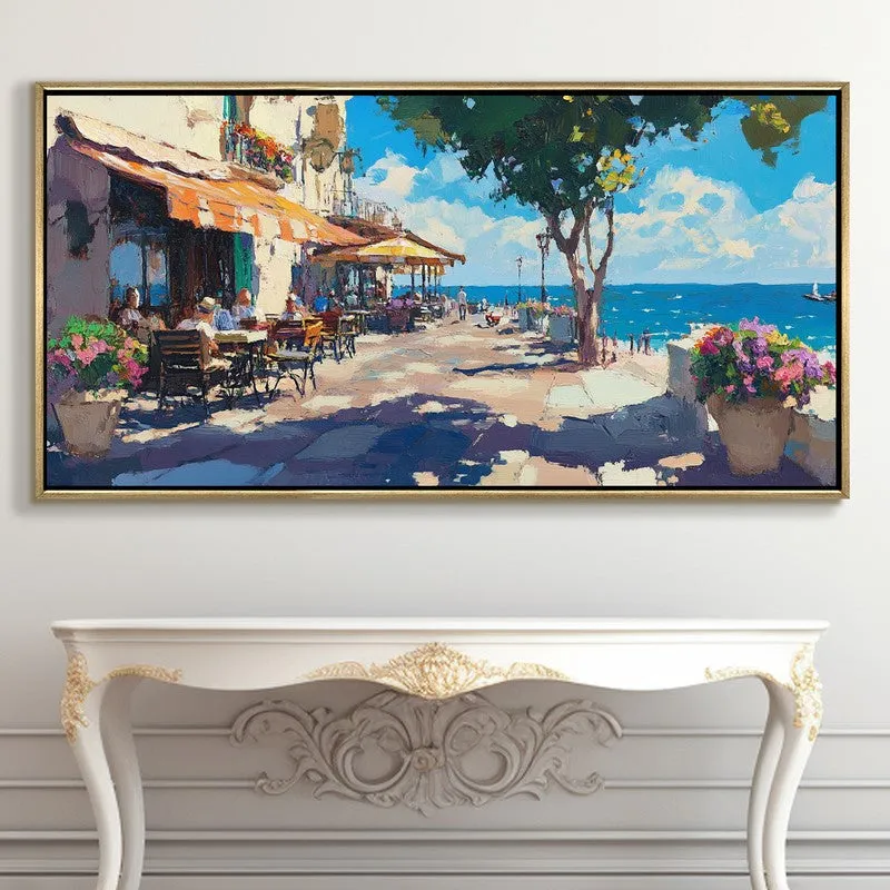 Cliffside Canvas Wall Painting With Frame media 5