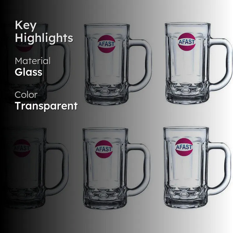 Roso Beer Mug (400 ML) - Set Of Six media 2