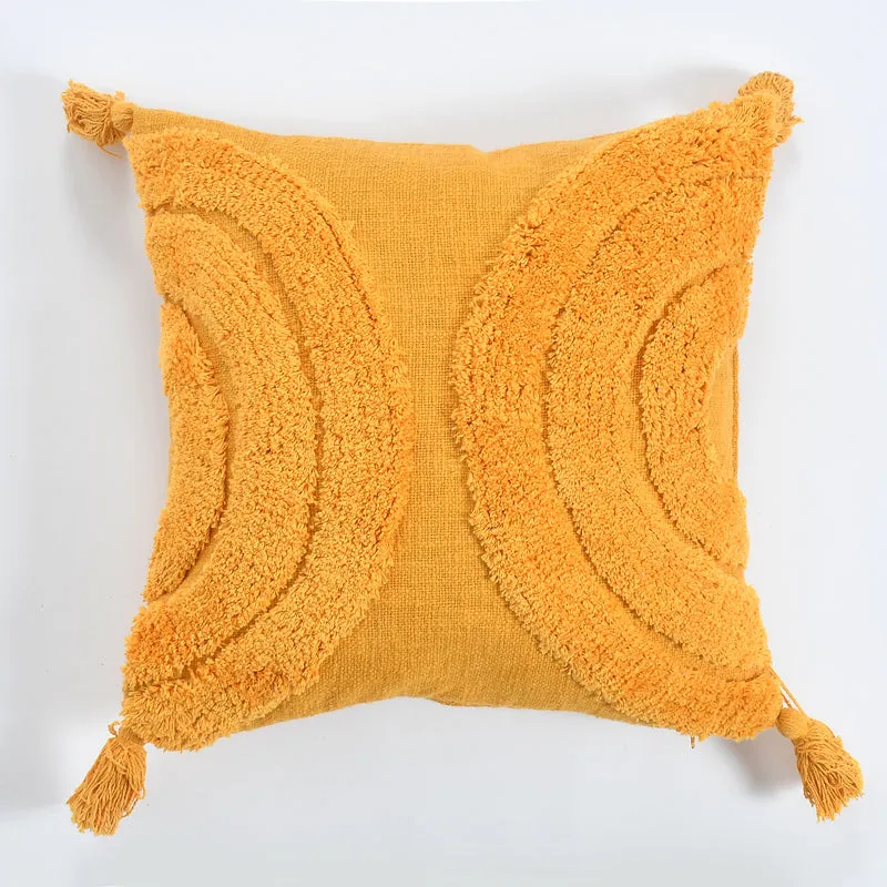Aquila Tufted Cushion Cover (Yellow) - Set Of Two media 4