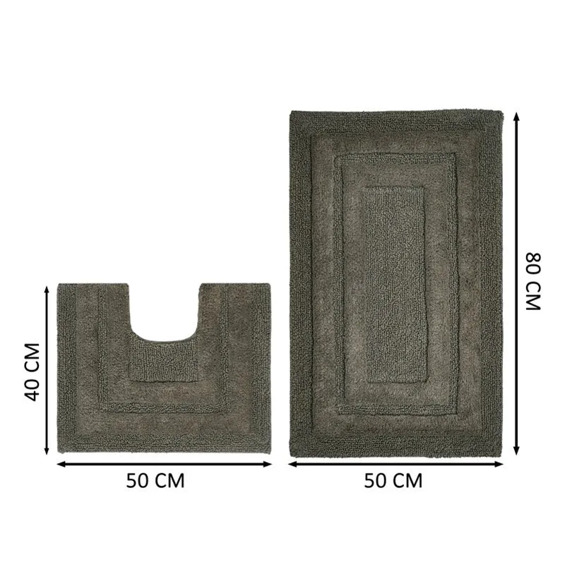 Aqualoom Anti skid Bath Mat (Olive Green) - Set Of Two media 11