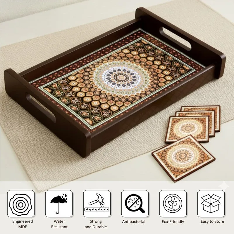 DecoDine Serving Tray with 4 Coasters - Five Piece Set media 6