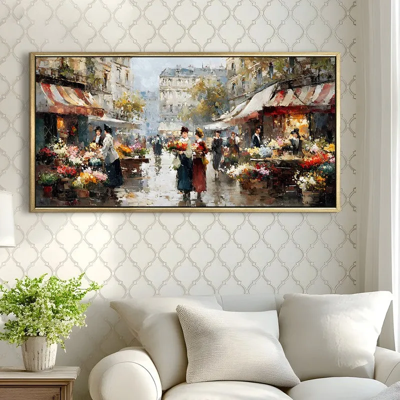 European Vintage Market Street Wall Art media 3
