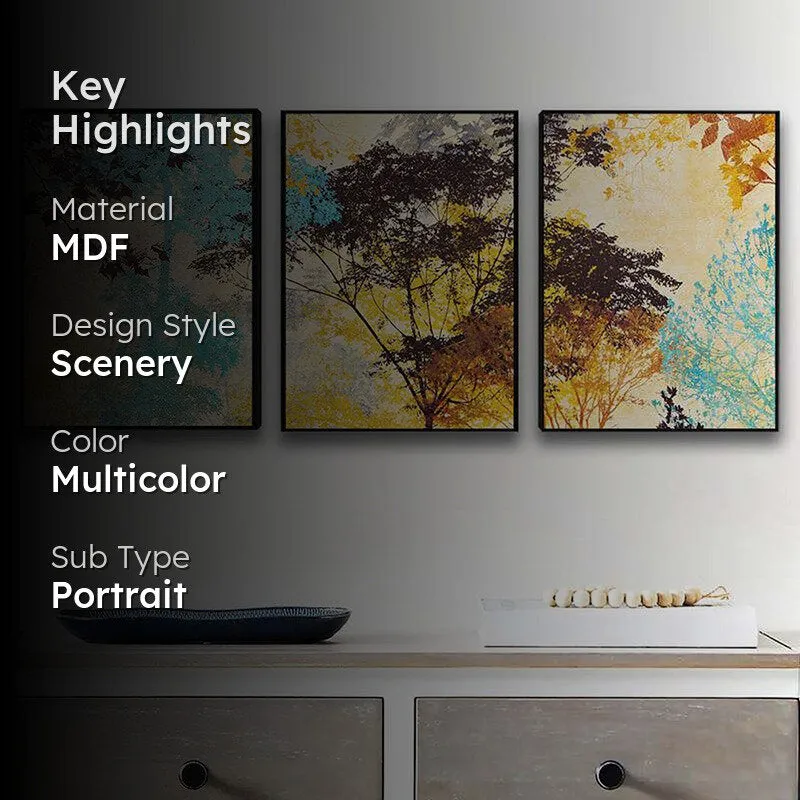 Twilight Glow Wall Painting - Set Of Three media 2