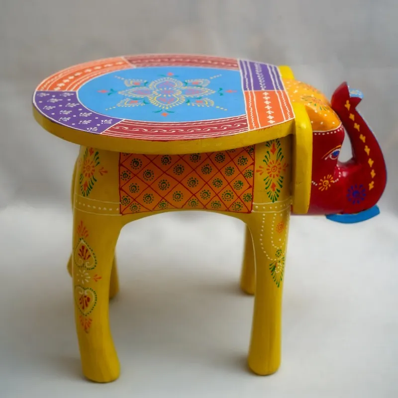 Tazva Traditional  Mango Wood Stool media 5
