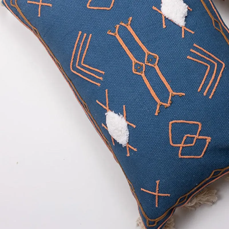 Tribal Glyph II Embroidered Cover - Blue media 4