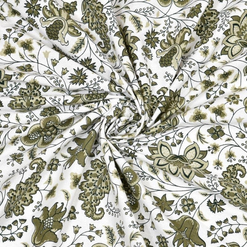 Sage Blush Cotton Bedsheet (Green) - 260 TC media 3