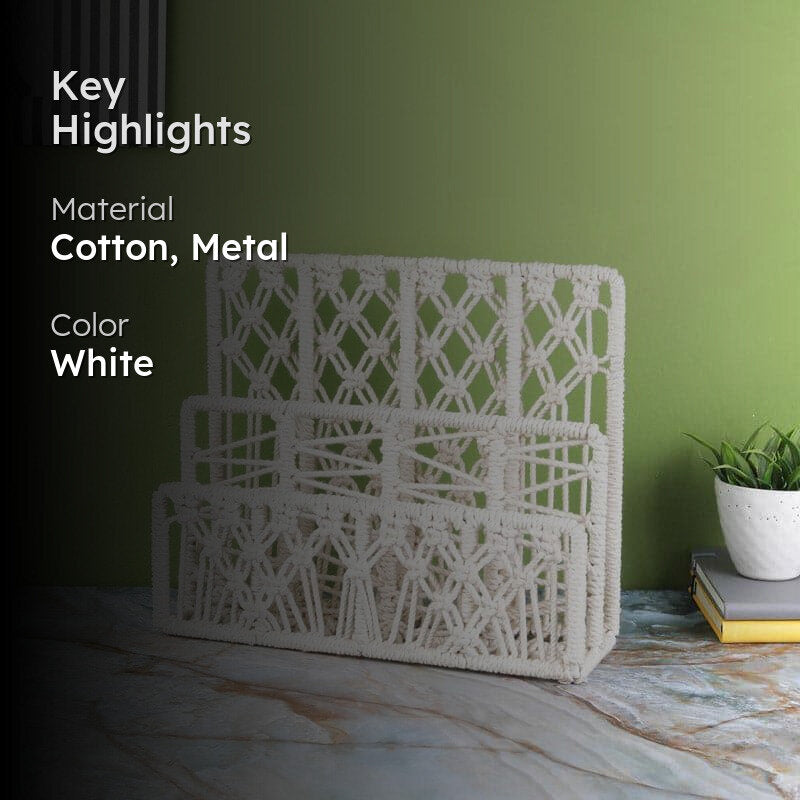 Agela Macrame Magazine Holder media 2