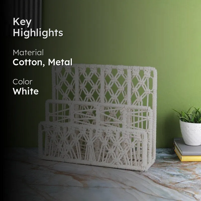 Agela Macrame Magazine Holder media 2