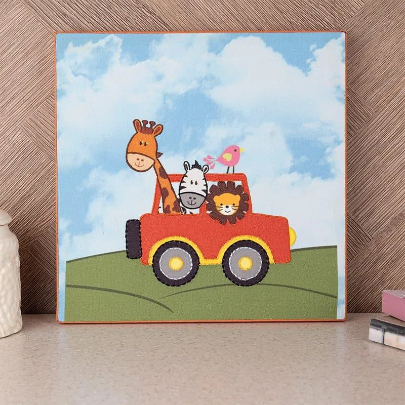 Little Wild Safari MDF & Fabric Wall Accent - Jungle Collection media 1