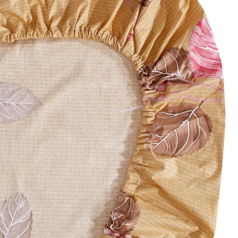 Agira Printed Cotton Bedsheet (Mustard) - 200 TC media 6