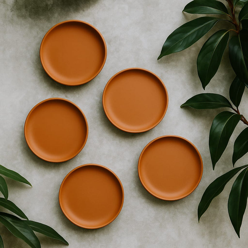Terrya Handcrafted Terracotta Wall Plate - Set Of Five media 5