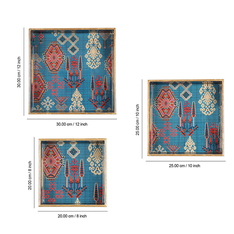 India Circus Adisa Square Serving Tray media 7