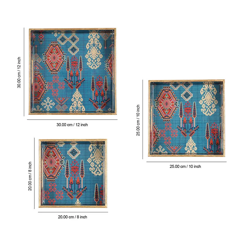 India Circus Adisa Square Serving Tray media 7