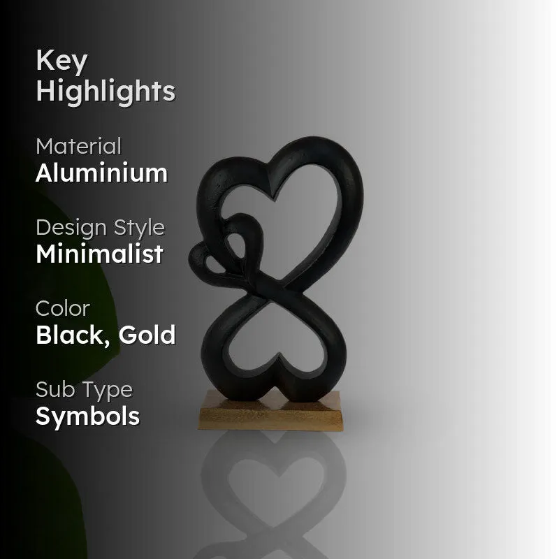 Heart Of Home Showpiece (Black & Gold) - Small media 2