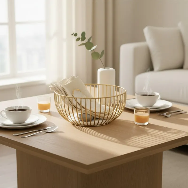Alloy Fruit Basket - Gold media 4