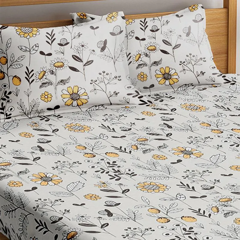 Byron Floral Cotton Bedsheet - 210 TC media 5