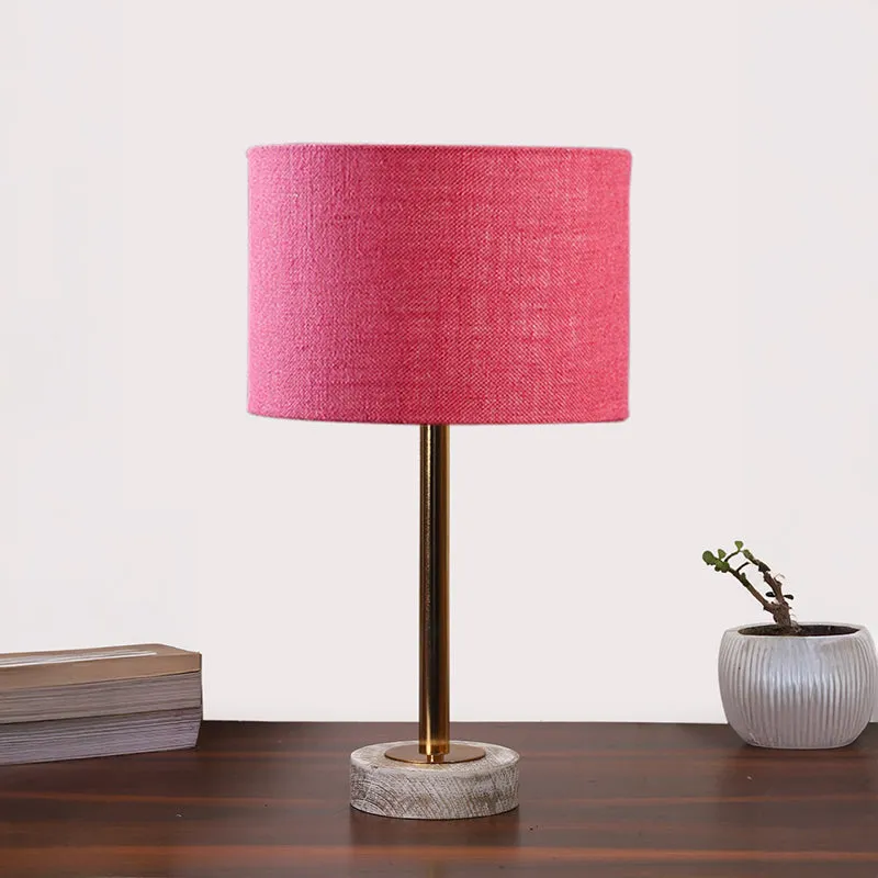 Sienna I Rodin Wooden Table Lamp - Pink,Gold,White media 3