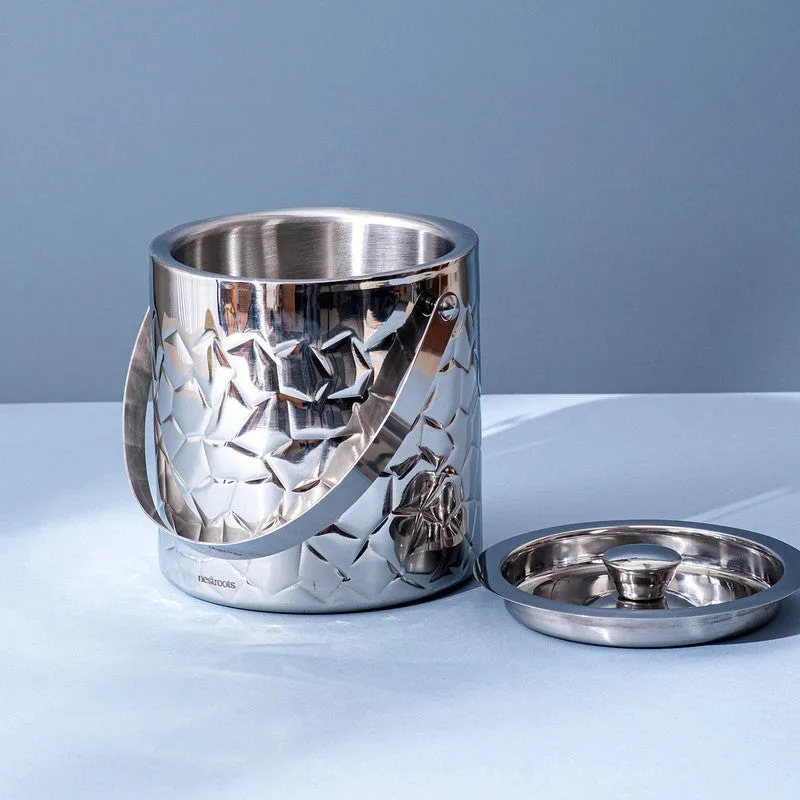 Hammered Stainless Steel Ice Bucket - 1500 mL media 1