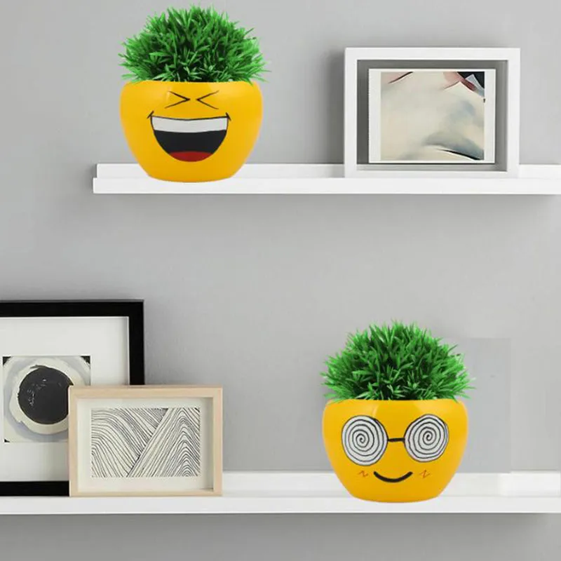 Emoji Fun II Metal Planter - Set Of Two media 6